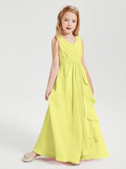 Boho Long Chiffon Bridesmaid Gown Daffodil