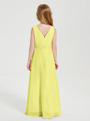 Boho Long Chiffon Bridesmaid Gown Daffodil