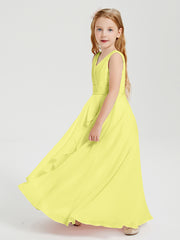 Boho Long Chiffon Bridesmaid Gown Daffodil