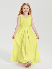 Boho Long Chiffon Bridesmaid Gown Daffodil