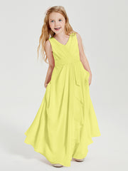 Boho Long Chiffon Bridesmaid Gown Daffodil