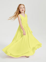 Boho Long Chiffon Bridesmaid Gown Daffodil