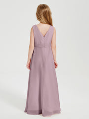 Boho Long Chiffon Bridesmaid Gown Dusk