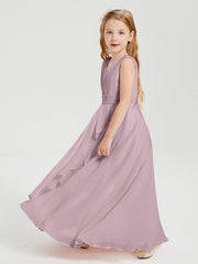 Boho Long Chiffon Bridesmaid Gown Dusk