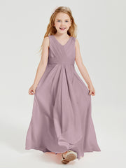 Boho Long Chiffon Bridesmaid Gown Dusk