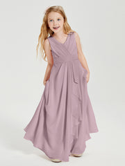 Boho Long Chiffon Bridesmaid Gown Dusk