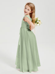 Boho Long Chiffon Bridesmaid Gown Dusty Sage