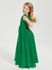 Boho Long Chiffon Bridesmaid Gown Emerald