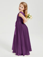 Boho Long Chiffon Bridesmaid Gown Grape