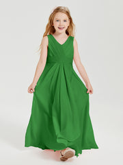 Boho Long Chiffon Bridesmaid Gown Green