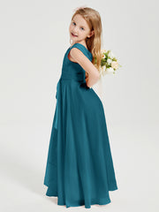 Boho Long Chiffon Bridesmaid Gown Ink Blue