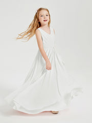 Boho Long Chiffon Bridesmaid Gown Ivory