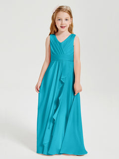 Boho Long Chiffon Bridesmaid Gown Jade