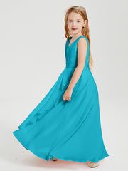 Boho Long Chiffon Bridesmaid Gown Jade