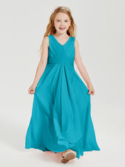 Boho Long Chiffon Bridesmaid Gown Jade