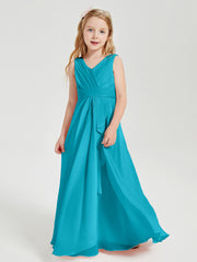 Boho Long Chiffon Bridesmaid Gown Jade