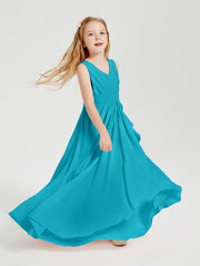 Boho Long Chiffon Bridesmaid Gown Jade