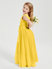 Boho Long Chiffon Bridesmaid Gown Marigold
