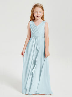 Boho Long Chiffon Bridesmaid Gown Mist