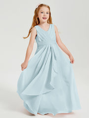 Boho Long Chiffon Bridesmaid Gown Mist