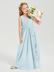 Boho Long Chiffon Bridesmaid Gown Mist