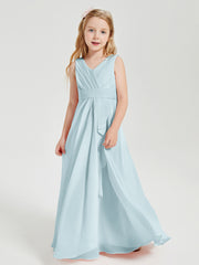 Boho Long Chiffon Bridesmaid Gown Mist