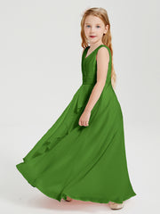 Boho Long Chiffon Bridesmaid Gown Moss