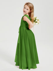 Boho Long Chiffon Bridesmaid Gown Moss
