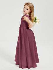 Boho Long Chiffon Bridesmaid Gown Mulberry