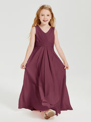 Boho Long Chiffon Bridesmaid Gown Mulberry