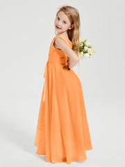 Boho Long Chiffon Bridesmaid Gown Orange