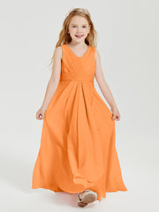 Boho Long Chiffon Bridesmaid Gown Orange