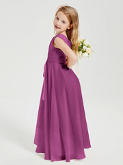 Boho Long Chiffon Bridesmaid Gown Orchid