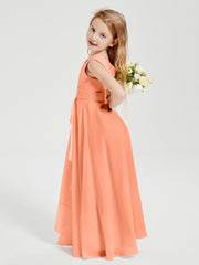 Boho Long Chiffon Bridesmaid Gown Papaya
