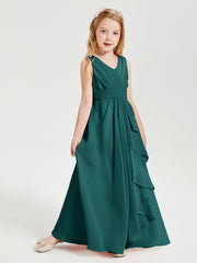 Boho Long Chiffon Bridesmaid Gown Peacock