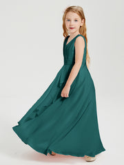 Boho Long Chiffon Bridesmaid Gown Peacock