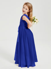 Boho Long Chiffon Bridesmaid Gown Royal Blue