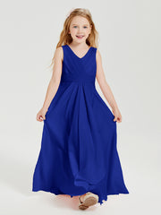 Boho Long Chiffon Bridesmaid Gown Royal Blue