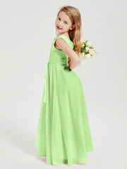 Boho Long Chiffon Bridesmaid Gown Sage