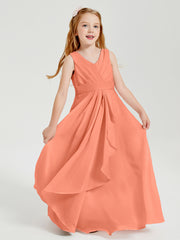 Boho Long Chiffon Bridesmaid Gown Sunset
