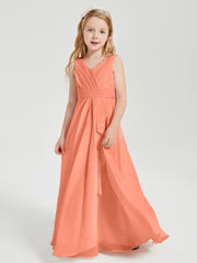Boho Long Chiffon Bridesmaid Gown Sunset