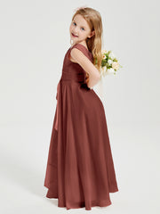 Boho Long Chiffon Bridesmaid Gown Terracotta