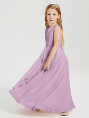 Boho Long Chiffon Bridesmaid Gown Wisteria