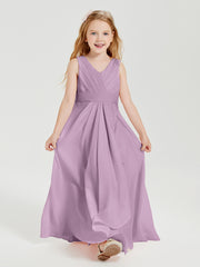 Boho Long Chiffon Bridesmaid Gown Wisteria