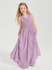 Boho Long Chiffon Bridesmaid Gown Wisteria