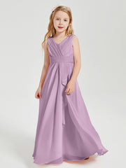 Boho Long Chiffon Bridesmaid Gown Wisteria