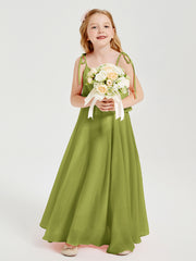 Chiffon Junior Bridesmaid Dresses Long Cascading Skirt Clover