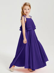 Chiffon Junior Bridesmaid Dresses Long Cascading Skirt Regency