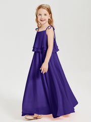 Chiffon Junior Bridesmaid Dresses Long Cascading Skirt Regency