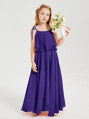 Chiffon Junior Bridesmaid Dresses Long Cascading Skirt Regency
